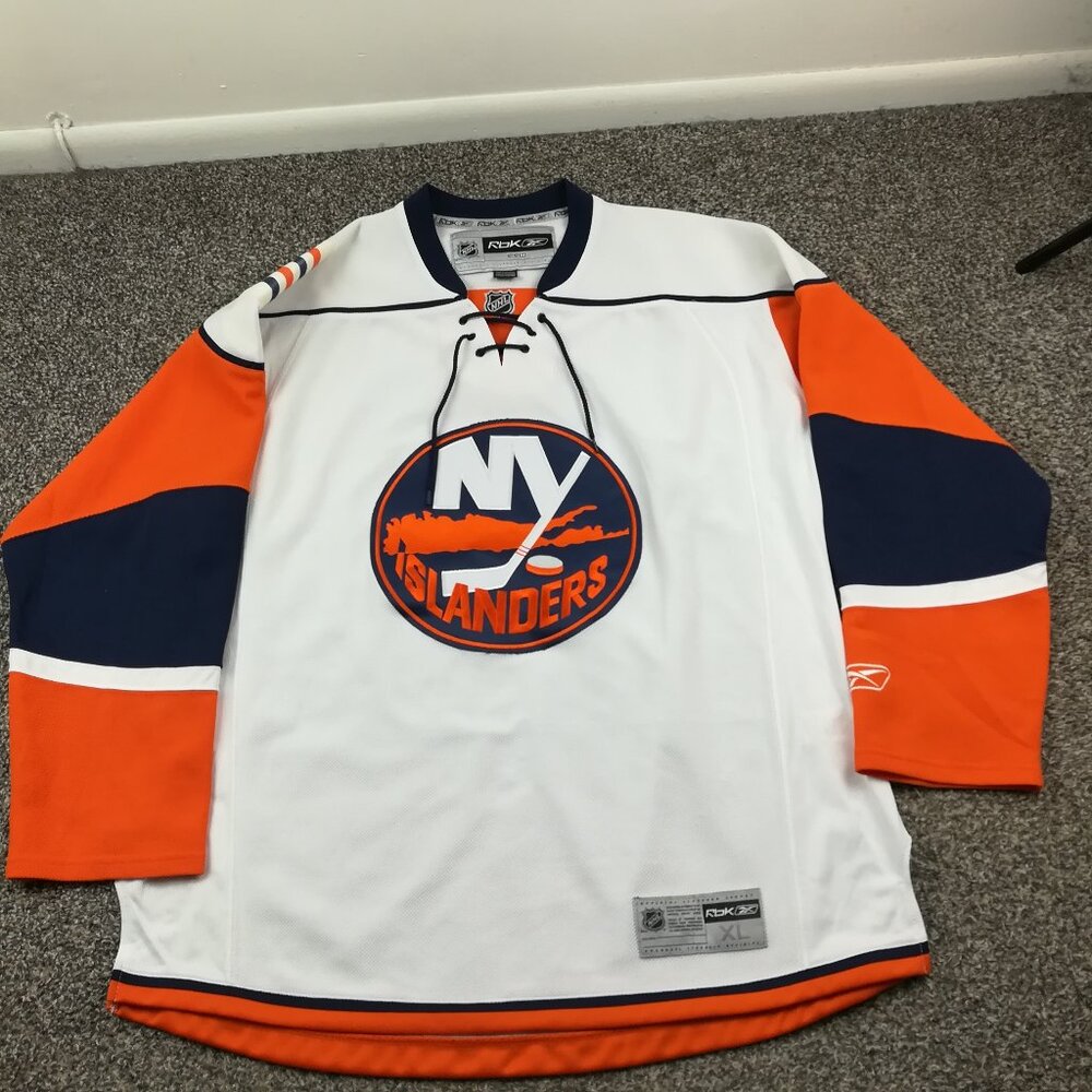New York Islanders Jersey Reebok 2007 Lace Up White Mens XL